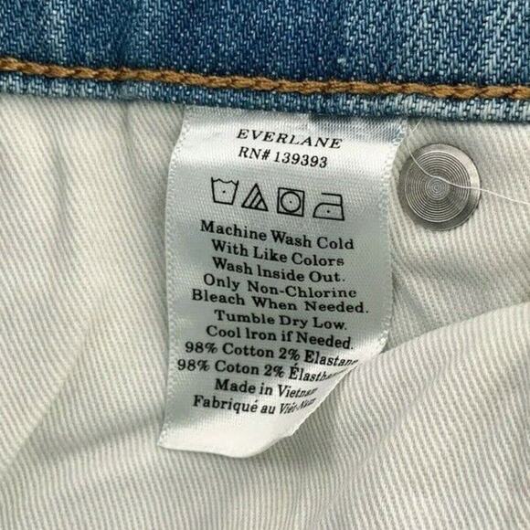 Everlane Jeans Womens 31x28 Regular Mid Rise Skinny Light Wash Streetwear NWT - Picture 10 of 11